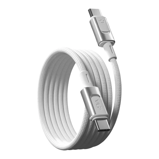 Дата-кабель VLP Force Line Magnet USB-C, 1.5м, 100W USB 2.0 Белый