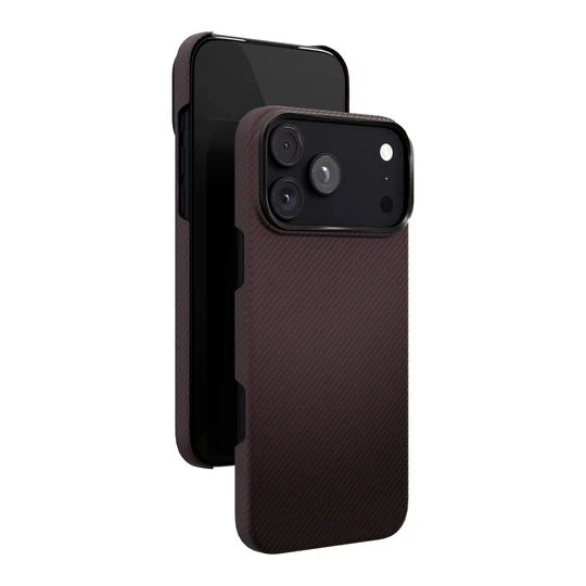 Чехол VLP Kevlar Case с MagSafe для iPhone 18 Pro Max Темно-вишневый