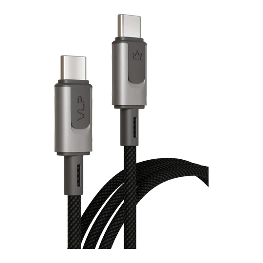Дата-кабель VLP Force Line 100W USB-C + USB-C, 1.2m Чёрный