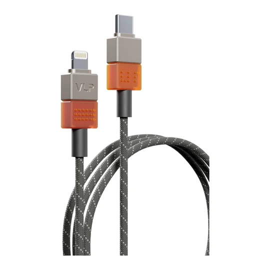 Дата-кабель VLP NEO USB-C to Lightning, 27W, 1.5м Amber gray