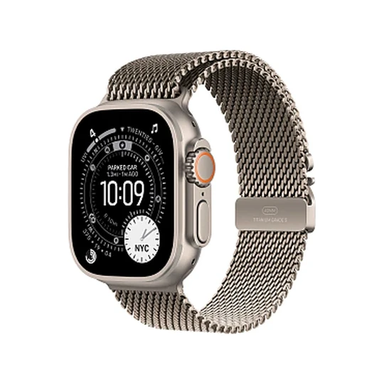 Apple Watch Ultra 3 GPS + Cellular, 49 мм, корпус из титана, ремешок Titanium Milanese Loop Натуральный