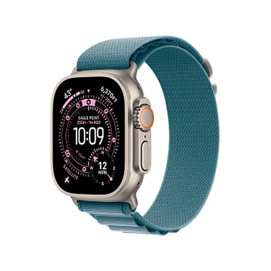 Apple Watch Ultra 3 GPS + Cellular, 49 мм, корпус из титана, ремешок Alpine Loop Голубой