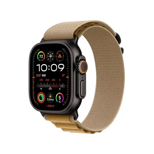 Apple Watch Ultra 2 GPS + Cellular, 49 мм, корпус из черного титана, ремешок Alpine цвета "загар"