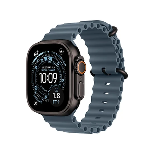 Apple Watch Ultra 3 GPS + Cellular, 49 мм, корпус из черного титана, ремешок Ocean Band Синий
