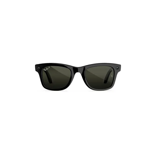 Умные очки Ray-Ban Wayfarer (Gen 3) Чёрный глянцевый, солнцезащитные зелёные поляризационные, стандартный