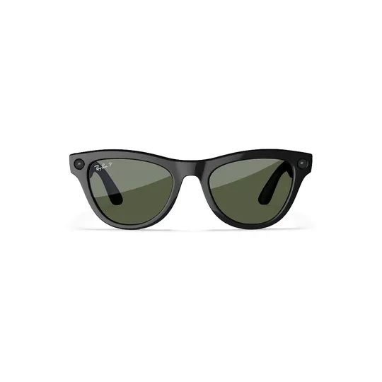 Умные очки Ray-Ban Skyler (Gen 2) Чёрный глянцевый, солнцезащитные зелёные